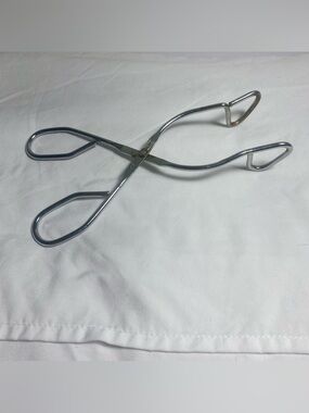 VTG Ekco Kitchen Tongs Stainless Metal Scissor Style Gripping Made In USA